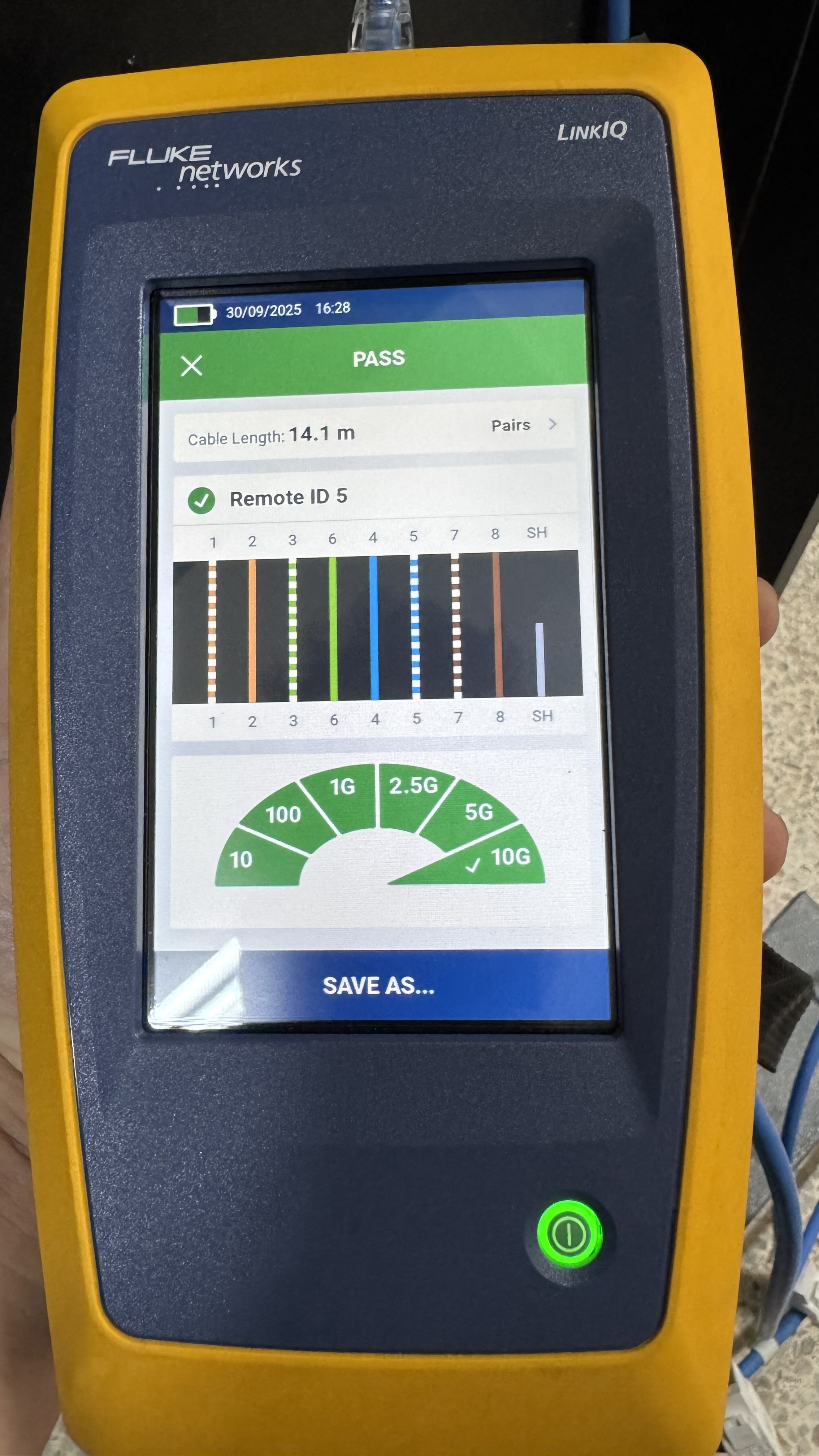 งานทดสอบสายสัญญาณ Certified by Fluke Network